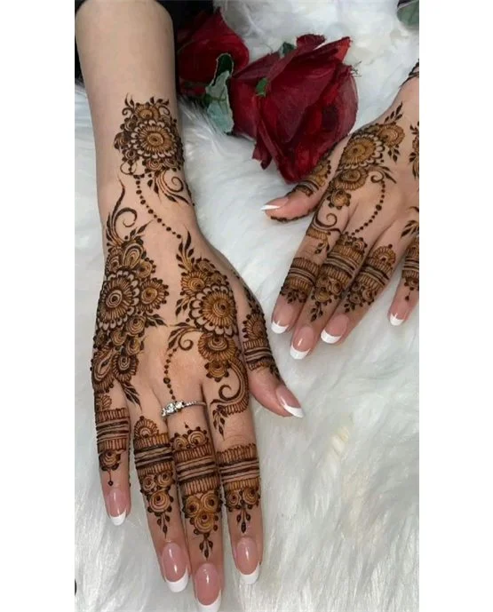 Lace Inspired Soft Back Hand Mehndi Design Lace Inspired Soft Back Hand Mehndi Design